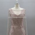 new lace african bridesmaid dress high quality pink long dress